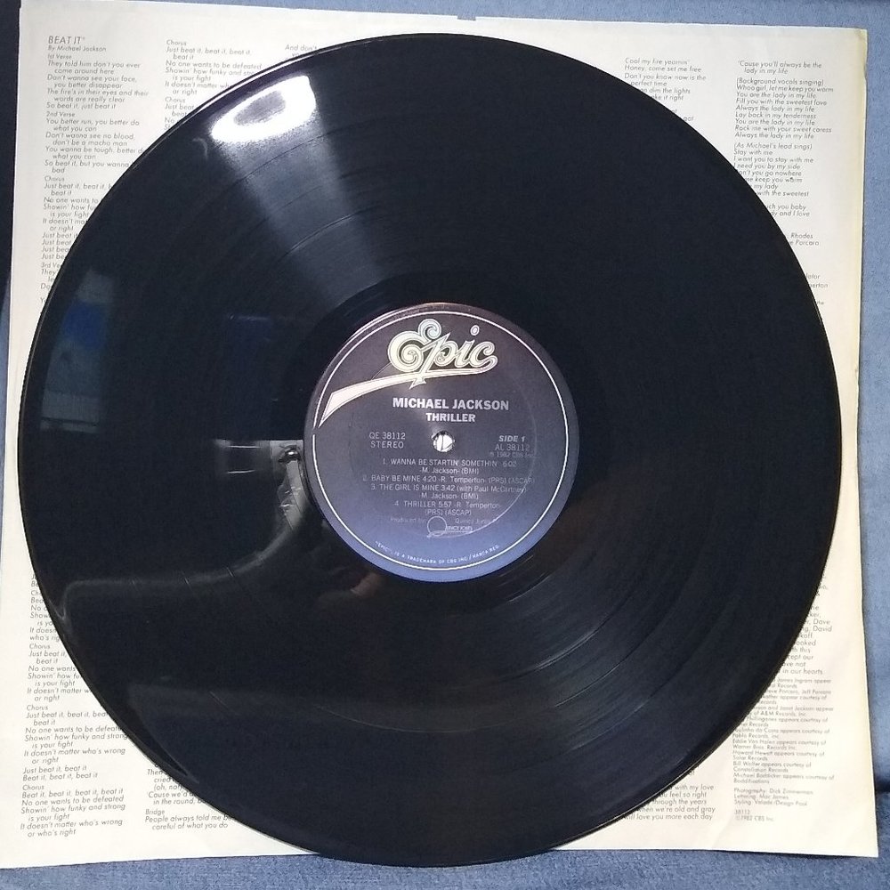 Michael Jackson Thriller 1982 Gatefold Vinyl record "G" - Picture 4 of 6